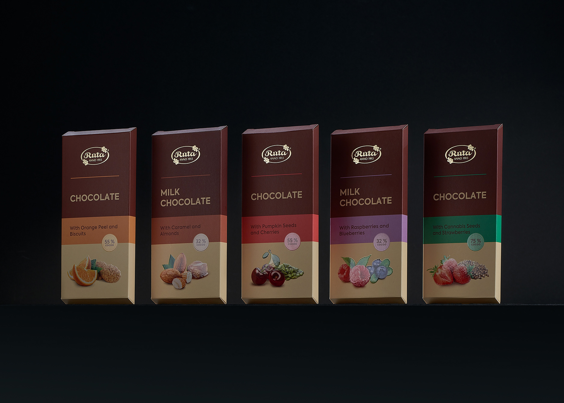 Rūta chocolate packaging